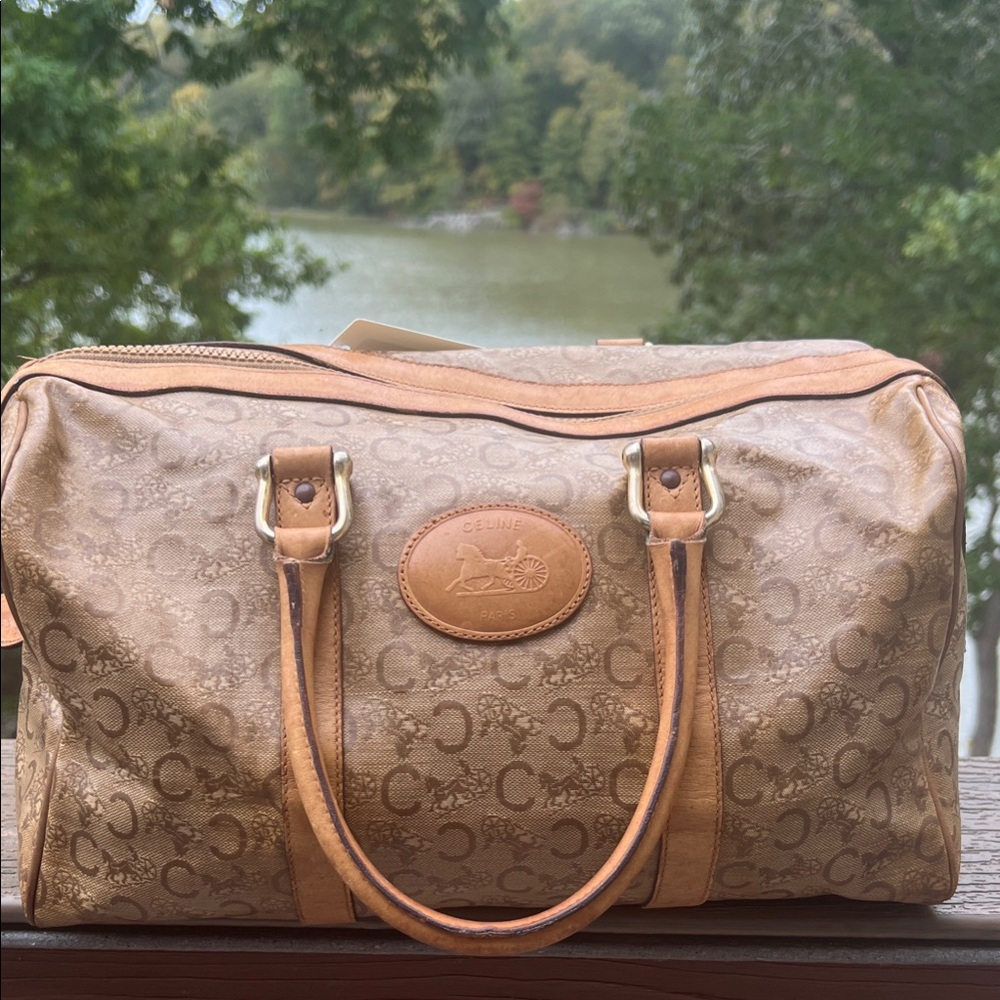 Celine Tan Monogram Travel Bag